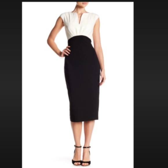 Ted Baker London Cream/Black Colorblock Dress - Picture 1 of 2